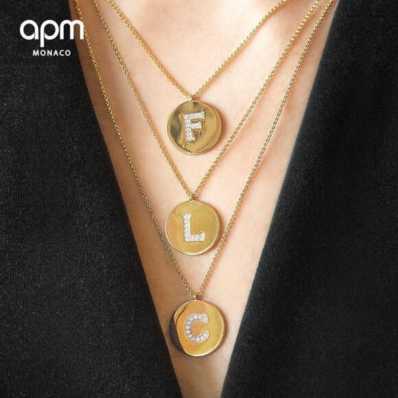 Initial C Pendant Necklace - Picture 1 of 4